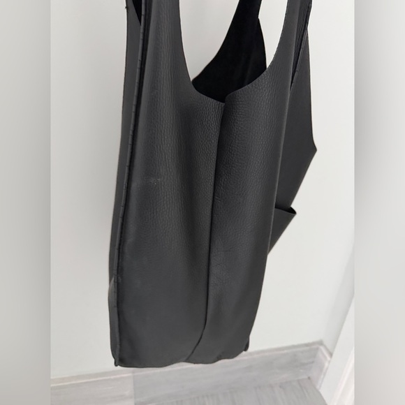 Rag & Bone Logan Black Leather Shopper Tote Shoulder Bag - Picture 10 of 16